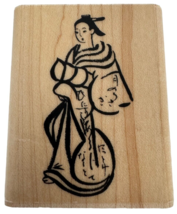 Kodomo Rubber Stamp Kimono I Japanese Woman Asian Fashion Japan Asian Style - £8.05 GBP