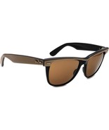Ray-Ban (B&amp;L) Vintage Sunglasses Wayfarer II Striped Brown/Black Square ... - $249.99