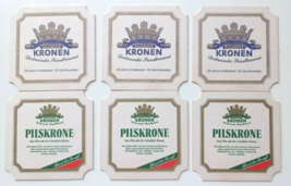 Lot of 6 Beer Pad Mat PilsKrone - £3.78 GBP