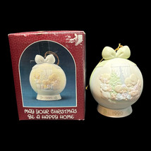 Precious Moments Ornament May Your Christmas Be A Happy Home Ball Christmas 1990 - $11.30