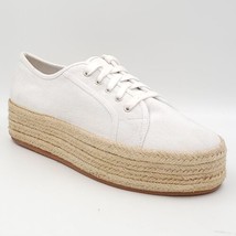 Wild Pair Women Low Top Platform Sneakers Size US 9.5M White Canvas - £9.51 GBP