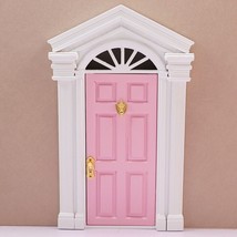 AirAds Dollhouse DIY 1:12 Scale miniature Federal Revival Front Door Pink - £13.77 GBP