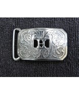 Vintage USA HICKOK silver plated scrolled small Buckle--Bold Initial H M... - €34,82 EUR