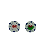 WALES AND WELSH RED DRAGON POKER CHIP GOLF BALL MARKERS - $111.05 MXN