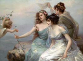 Art Giclee Printed Oil Painting Print Classical   goddesses &amp; lovely angels - £7.80 GBP+