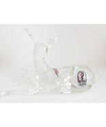 Handblown Pilgrim Glass Company Handmade Art USA Clear Deer Wildlife Animal - £10.35 GBP