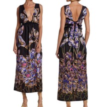 Kika Vargas Floral V Cut Dress Sz M $785 - £292.14 GBP
