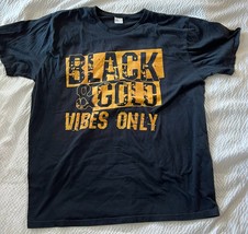 Pittsburgh Steelers/Pirates/Penguins Black &amp; Gold Vibes Only XXL T-Shirt - £9.40 GBP