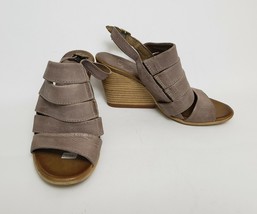 Miz Mooz Shoes Sandals Taupe Buckle Kenmare Bosnia Womens Size US 6.5-7 EU 37 - £39.21 GBP