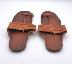 Hand Made Hippie Water Buffalo Leather Sandals UNISEX Size 8 Read Description - £18.63 GBP