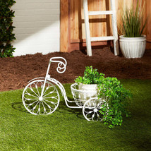 WHITE BICYCLE PLANTER - $41.14