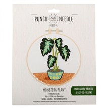 Needle Creations Monstera Plant Punch Needle Kit - £11.76 GBP