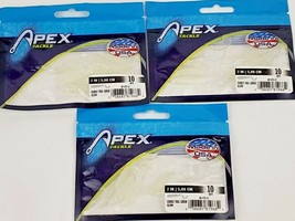 Apex AP-CT2-17 Glow 2&quot; Curly Tail Grub Soft Plastic Lure Lot of 3 New - £9.95 GBP