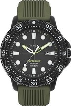 Timex TW4B25400,  Gallatin, Expedition Green Silicone Watch, Indiglo, Date - $59.95