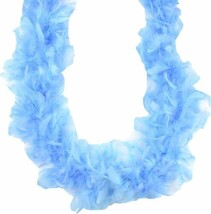 Country Blue 45 gm 72 in 6 Ft Mardi Gras Chandelle Feather Boa - £4.46 GBP