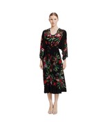 New York &amp; Company Black Floral Midi dress Size S - $646.43 MXN