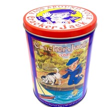 Vintage Cracker Jack Food Tin Metal Food Storage Canister Collectible Kitchen - £11.62 GBP