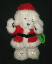 17&quot; Vintage 1987 Applause Santapaws Santa Dog Christmas Stuffed Animal Plush Toy - £19.04 GBP