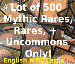 Magic: The Gathering 500 Mythic Rare, Rare, and Uncommon Cards ONLY - Lot of Fiv - £40.47 GBP