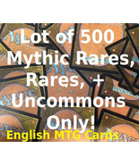 Magic: The Gathering 500 Mythic Rare, Rare, and Uncommon Cards ONLY - Lo... - $49.85