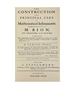 Construction and Principal Uses of Mathematical Instruments 1972 M. Bion... - $118.75