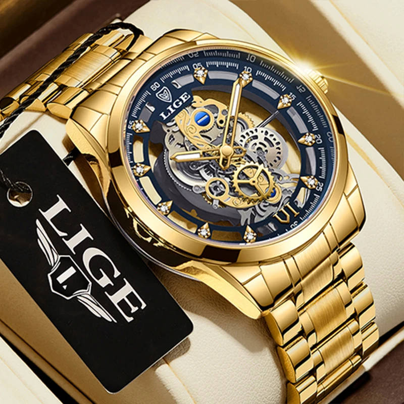 LIGE  for Men Warterproof  Big Mens Watch    Clock Male Wristwatch  Masculino - £53.34 GBP