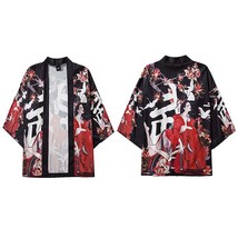Japanese Kimono Jacket Scarlet Geisha Killer Harajuku 2022 Hip Hop Men Japan Str - £62.46 GBP