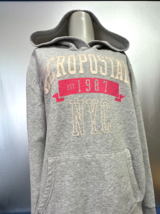 Aeropostale NYC  Womens Hooded Pullover Sweatshirt grey size XL graphic - £13.36 GBP