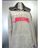 Aeropostale NYC  Womens Hooded Pullover Sweatshirt grey size XL graphic - £13.38 GBP