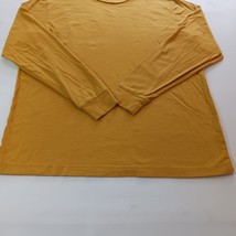 George Crewneck Men's Long Sleeve Yellow Cotton T-Shirt Size L (42-44) image 9