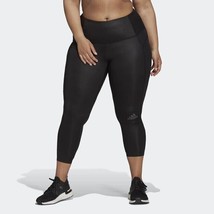 Adidas Women&#39;s 1X Zoe Saldana AEROREADY Black Shine Tights GS2409 Pants New - £31.57 GBP
