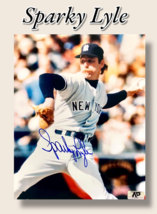 SPARKY LYLE AUTOGRAPHED SIGNED NEW YORK YANKEES 8X10 PHOTOGRAPH w/APCOA - $27.09 CAD