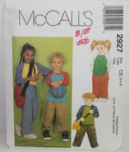 McCalls Sewing Pattern 2927 Top Pants and Bag Childs Size 3-5 - £6.26 GBP