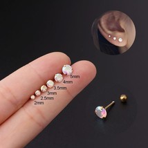 1Piece Mini Stainless Steel Piercing Stud Earrings for Women 2021 Trend Jewelry  - £7.64 GBP