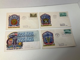 Lot of 4 1945-46 Staehle Cachet FDC&#39;s U.S. Armed Services #934, 935, 936, 939 - £10.90 GBP