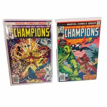 1970s THE CHAMPIONS #8, &amp; #9  BRONZE MARVEL COMIC LOT  BYRNE 30 Cents Cover - £16.57 GBP