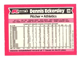 1990 Topps Kmart Super Stars #29 Dennis Eckersley Oakland Athletics - £0.78 GBP