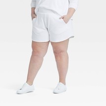 NEW Women&#39;s Plus Size Mid-Rise French Terry Shorts 4&quot; - All in Motion™ 4X - £10.02 GBP