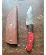 HANDMADE DAMASCUS ART HUNTING SKINNER KNIFE WITH WOOD HANDLE - $635.41 MXN
