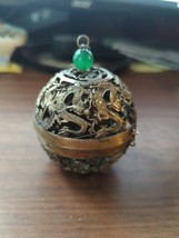 nice 3&quot; metal dragon Tibetan ball / incense burner - £31.65 GBP