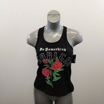 Ardene Tank Top Women&#39;s Size XS Black Floral Graphic Sleeveless Cotton NEW - $10.79 CAD