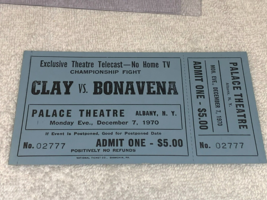 CASSIUS CLAY 1970 ORIGINAL UNUSED CC BOXING TICKET ALBANY NEW YORK - £19.64 GBP