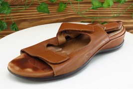Clarks artisan Sz 9.5 N Brown Slingback Leather Women Sandals - £15.42 GBP