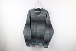 Vtg 90s Coogi Style Mens XL Ed Bassmaster Trippy Wool Blend Knit Sweater Japan - £93.16 GBP