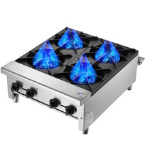 VEVOR Commercial Gas Stove with 4 Burners, Propane and Natural Gas Count... - $503.90