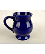 Cobalt Blue Footed Bulge Mug, 12 Oz, Coffee, Hot Chocolate, Ear Handle, ... - £10.13 GBP