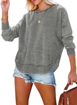 SHEWIN Womens Sweatshirt Lightweight Loose Fit Crewneck Long Sleeve M Gray - $174.52 MXN SHEWIN Womens Sweatshirt Lightweight Loose Fit Crewneck Long Sleeve M Gray - $174.52 MXN