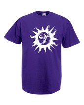 Mens T-Shirt Sun & Moon, Ethical Symbol tShirt, Crescent Day Night Joga Tshirt - £19.75 GBP