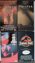 VHS Action MOVIE LOT OF 4  , twister , jurassic park , backdraft , the h... - £4.63 GBP