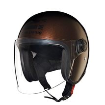 Motorcycle Helmet For Royal Enfield Op Mlg (V) Gloss Brown Copter - £116.27 GBP
